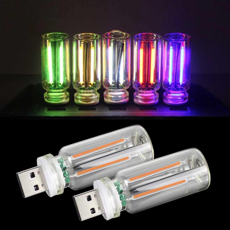 SLIMI 2 PCS Car UBS Light, Plug-in USB Night Light Bulb, Touch-sensitive Adjustable Light Car Atmosphere Lamps, Portable Mini Atmosphere Lamps, Universal Car Lights Interior, for Most Cars (Purple) - Image 1